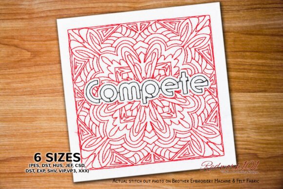 Download Compete Word Redwork Embroidery - Premium Resources
