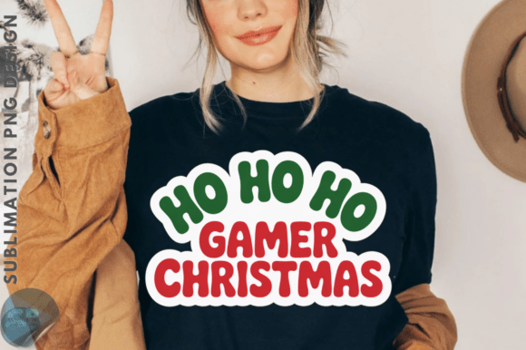 Download Merry Xmas Ho Ho Ho Gamer Christmas PNG - Xmas Collection