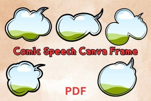 Download Comic Speech Bubble Canva Frame Bundle - Comic speech bubble Collection