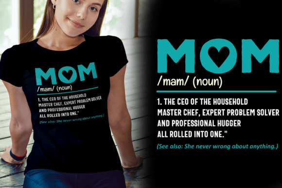 Download Funny Mom Definition T-shirt Design. - Premium Resources