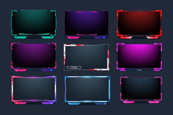 Download Broadcast Gaming Screen Set Vector - Road Collection