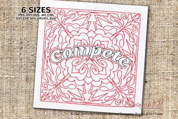 Download Compete Word Redwork Embroidery - Premium Bundle