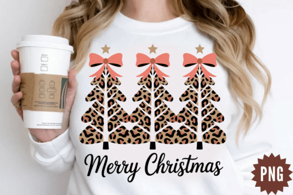 Download Preppy Leopard Xmas Tree PNG Design - Xmas Collection